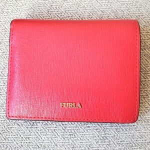 Furla Saffiano Pink Leather Bifold Compact Wallet